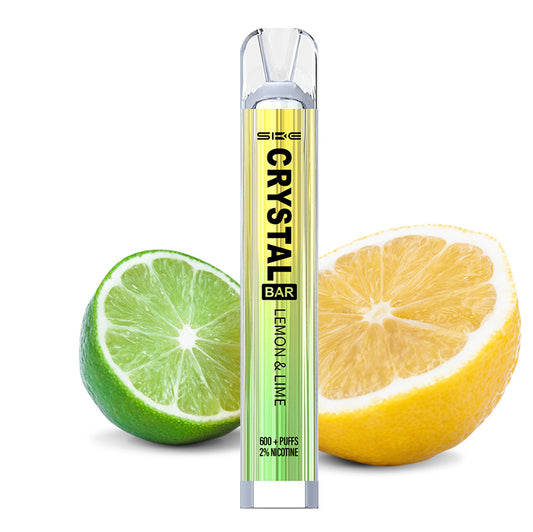 Crystal Bar Lemon & Lime Disposable Vape Mesh 20mg 600 puffs